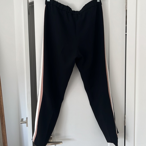 Wilfred Darontal Stripe Pants Black with White/Beige Detail Size 8 - Picture 7 of 9